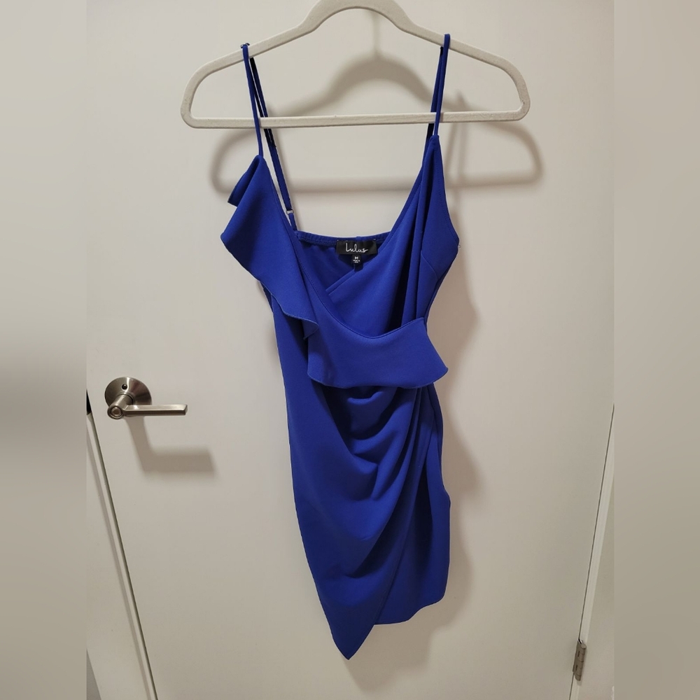 Lulus Blue Ruffled Dress s. M